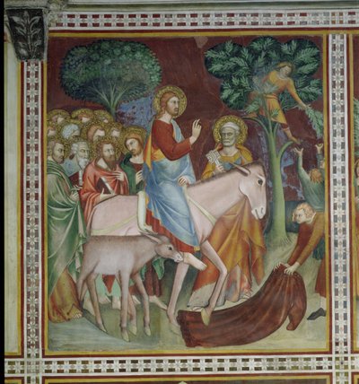 The Entry of Christ into Jerusalem, from a Series of Scenes of the New Testament by Barna da Siena